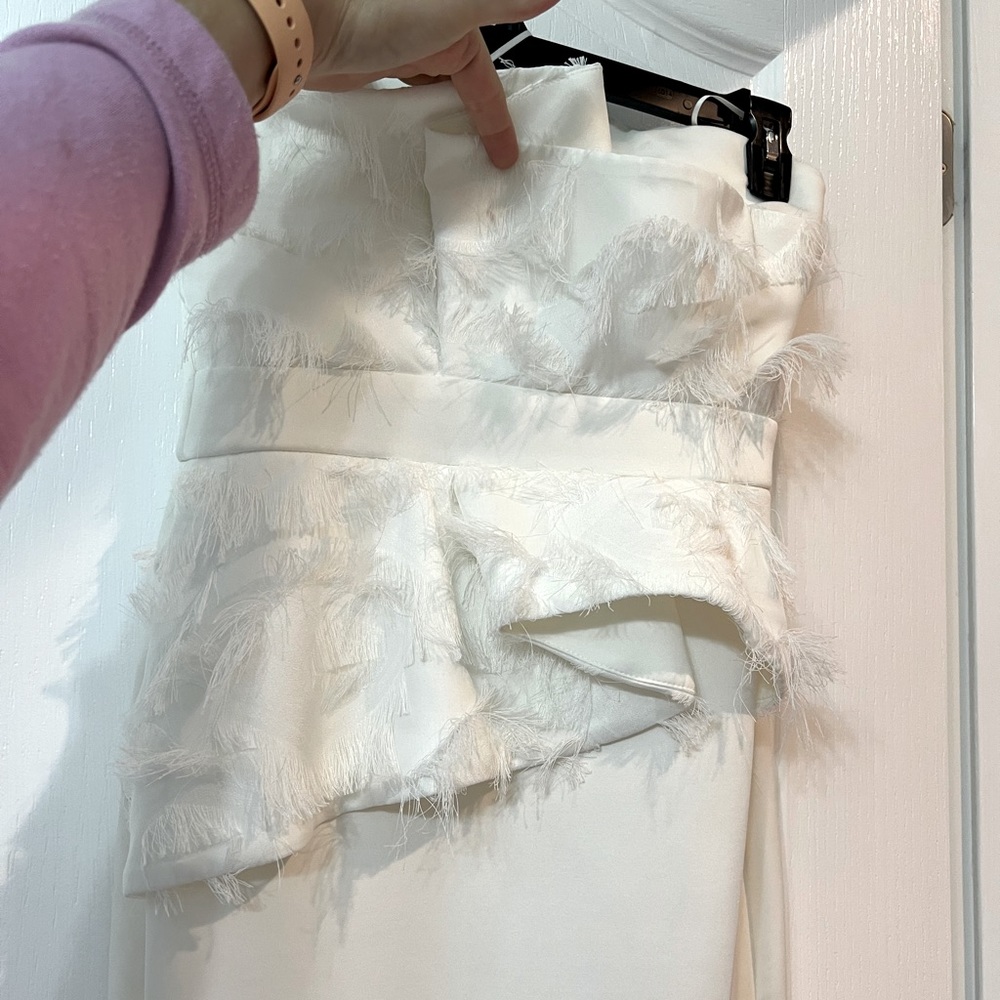 White Strapless ASOS dress